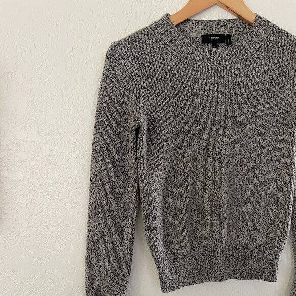 Theory Gray Wool Blend Ribbed Sweater Women’s – Size "P" (or XS) - Picture 5 of 5
